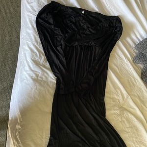 Black Long Sleeve Floor length Maternity dress